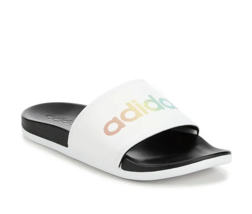 New Adidas Adults' Adilette Comfort Print Sport Slides