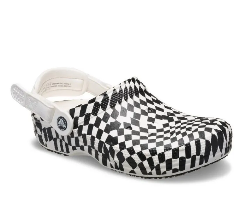 Hot Crocs Work Adults' Classic Work Graphic Slip Resistant Clogs