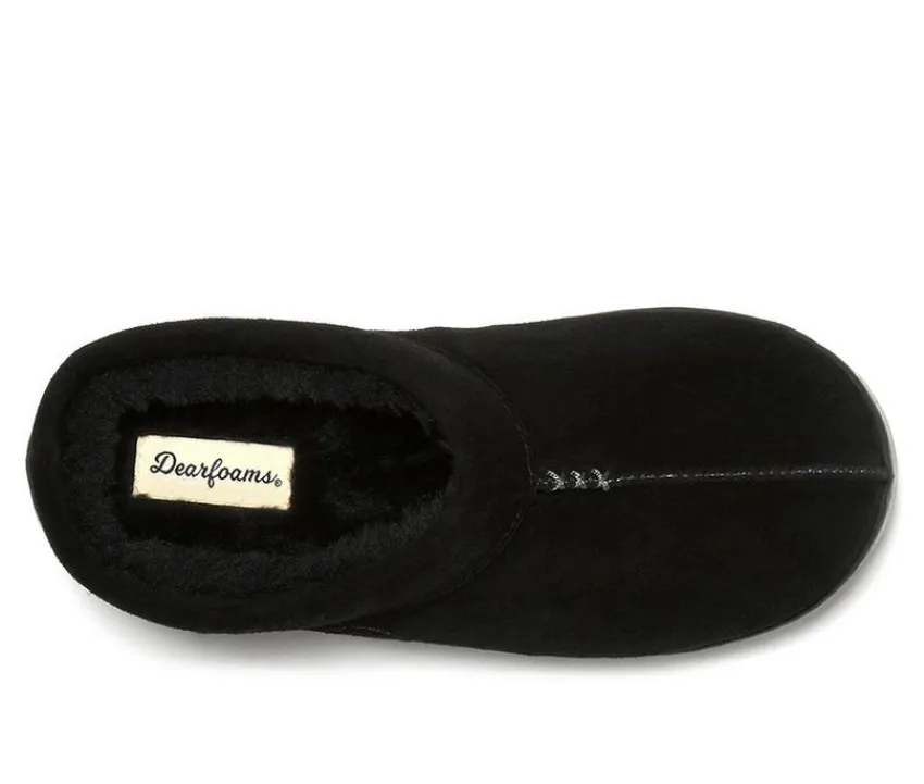 Clearance Dearfoams Doreen Suede Clog Slippers