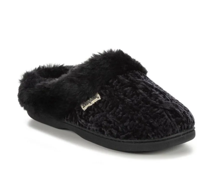 Clearance Dearfoams Cable Knit Chenille Slippers