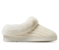 Clearance Dearfoams Hannah Festive Knit Clog Slippers