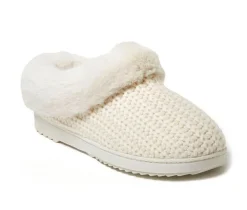 Clearance Dearfoams Hannah Festive Knit Clog Slippers