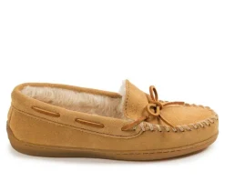 New Minnetonka Women's Pile Lined Hardsole Moccasins