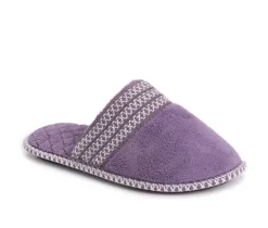 New MUK LUKS Cathy Micro Chenille Closed Toe Slipper