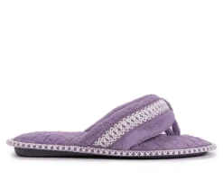 Best MUK LUKS Darlene Micro Chenille Thong Slippers
