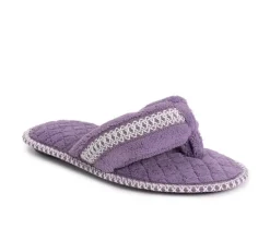 Best MUK LUKS Darlene Micro Chenille Thong Slippers