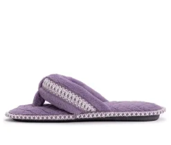 Best MUK LUKS Darlene Micro Chenille Thong Slippers