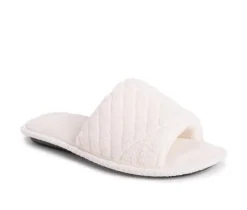 Discount MUK LUKS Sally Micro Chenille Open Toe Scuff Slippers