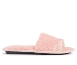 Best MUK LUKS Sally Micro Chenille Open Toe Scuff Slippers