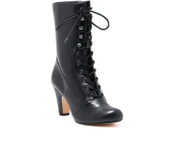 Clearance Chelsea Crew Women's Claire Lace Up Mid Calf Booties