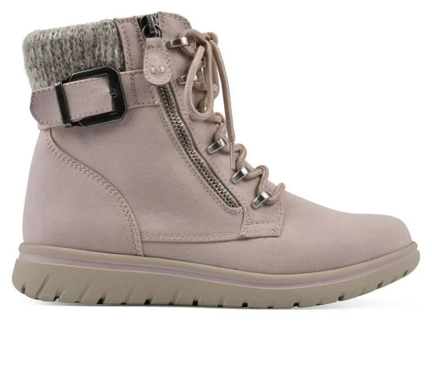 New Cliffs by White Mountain Women's Hearten Lace Up Booties