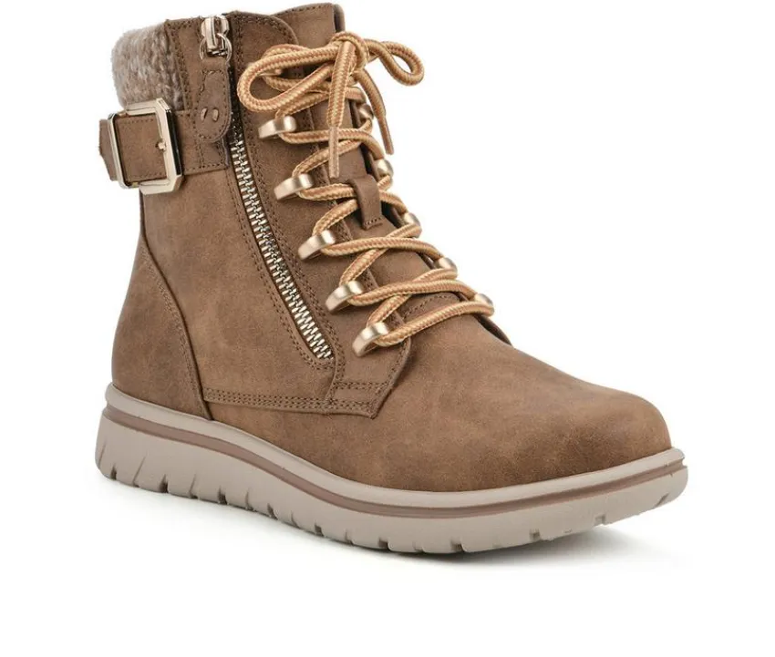 Outlet Cliffs by White Mountain Women's Hearten Lace Up Booties