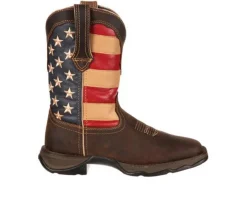 Hot Durango Women's Patriotic Pull On Western Flag Cowboy Boots