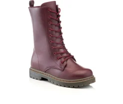 Discount Henry Ferrara Women's B905 Mid Calf Combat Boots