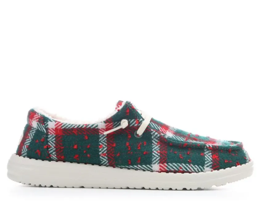 New HEYDUDE Women's Wendy Confetti Plaid Casual Shoes