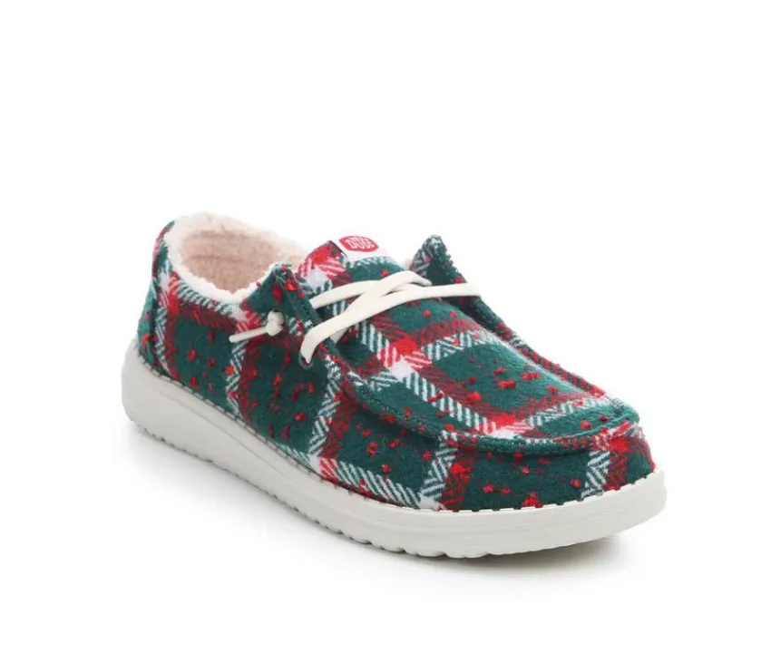 New HEYDUDE Women's Wendy Confetti Plaid Casual Shoes