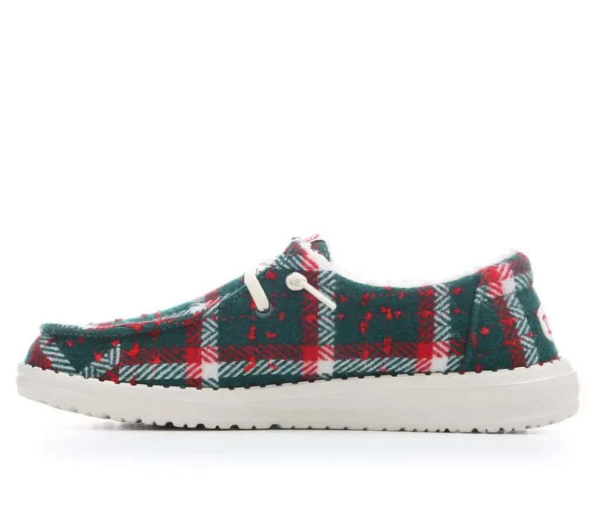 New HEYDUDE Women's Wendy Confetti Plaid Casual Shoes