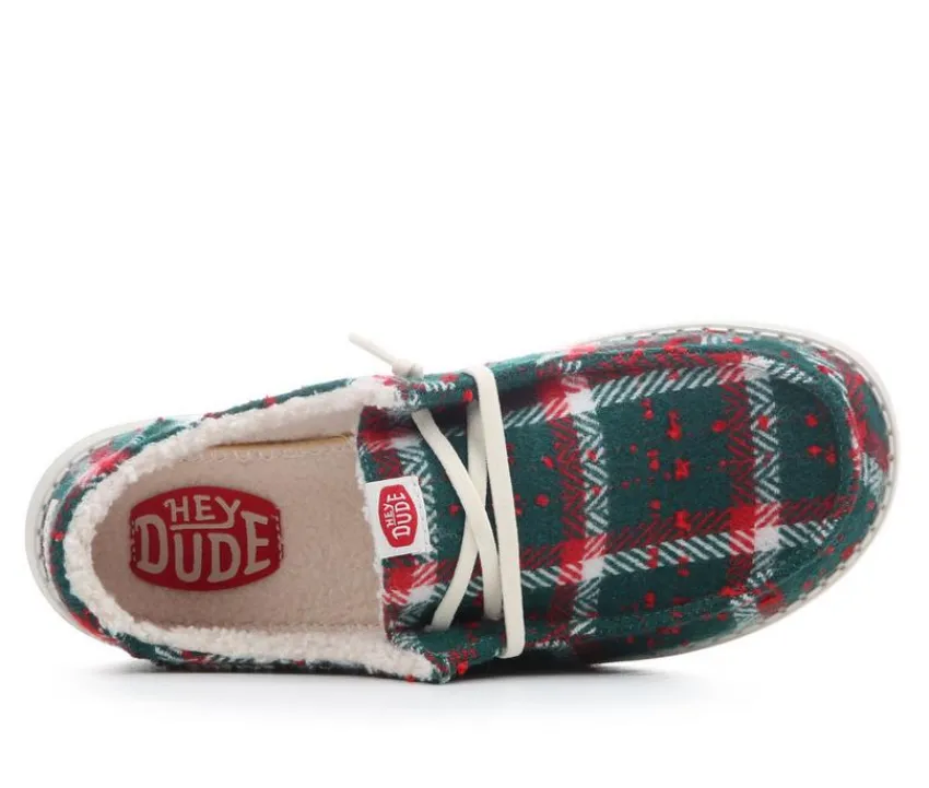 New HEYDUDE Women's Wendy Confetti Plaid Casual Shoes