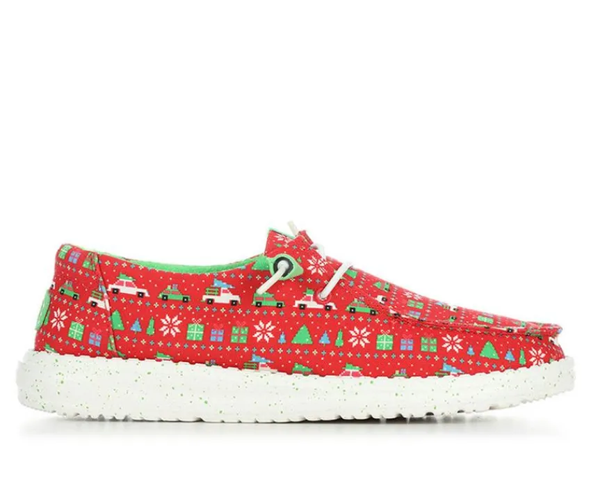 HEYDUDE Women's Wendy Holiday Sweater Slip-on Shoes