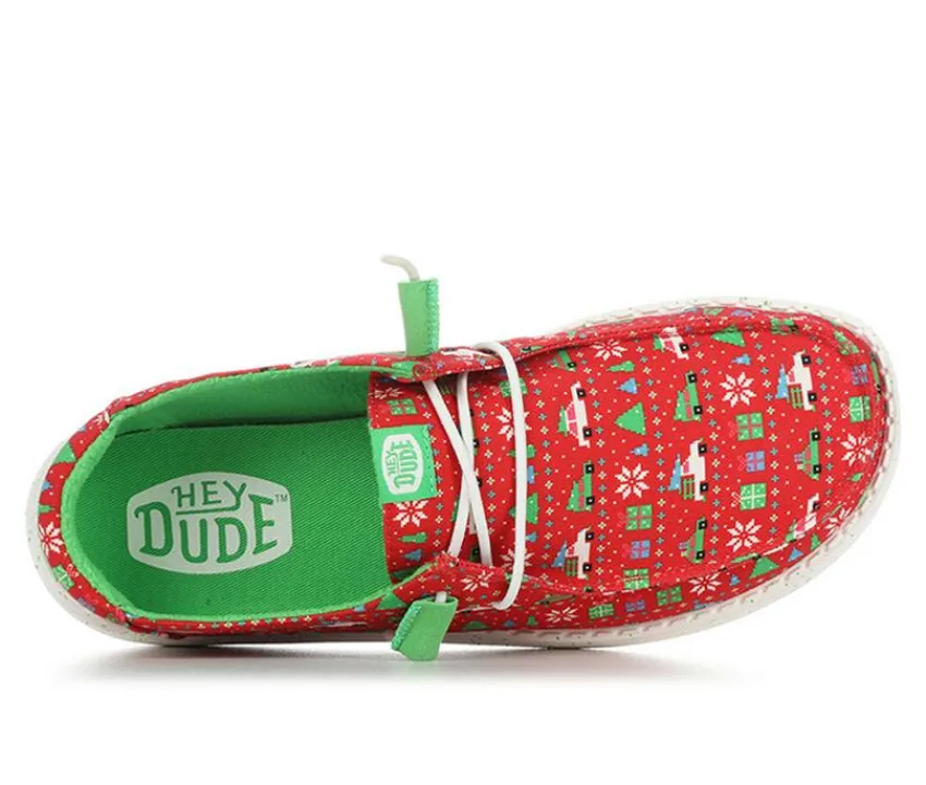 HEYDUDE Women's Wendy Holiday Sweater Slip-on Shoes