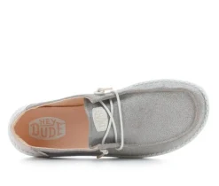 Clearance HEYDUDE Women's Wendy Metallic Sparkle Casual Shoes