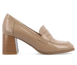 Sale Journee Collection Women's Malleah Block Heel Loafers