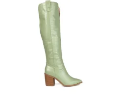 Sale Journee Collection Women's Therese Wide Calf Over-The-Knee Boots