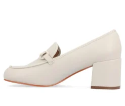 Sale Journee Collection Women's Nysaa Block Heel Loafers