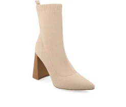 Best Journee Collection Women's Noralinn Heeled Stretch Knit Booties