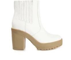 Sale Journee Collection Women's Riplee Platform Block Heel Booties