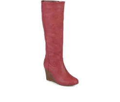 Best Journee Collection Women's Langly Wedge Knee High Boots