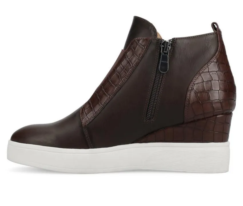 Best Journee Collection Women's Clara Wedge Sneakers