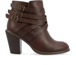 Best Journee Collection Women's Strap Wide Width Booties