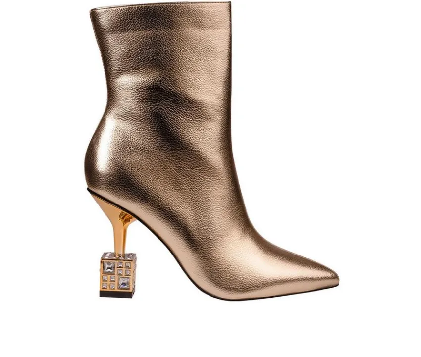 Best Lady Couture Women's Crown Heeled Booties