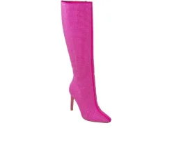 Sale Lady Couture Women's Diamond Knee High Stiletto Boots