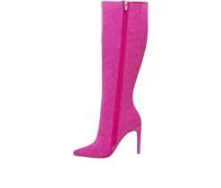 Sale Lady Couture Women's Diamond Knee High Stiletto Boots