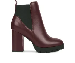 Best London Rag Women's Bolt Block Heel Chelsea Booties