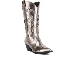 Outlet London Rag Women's Cowboy Metallic Western Boots