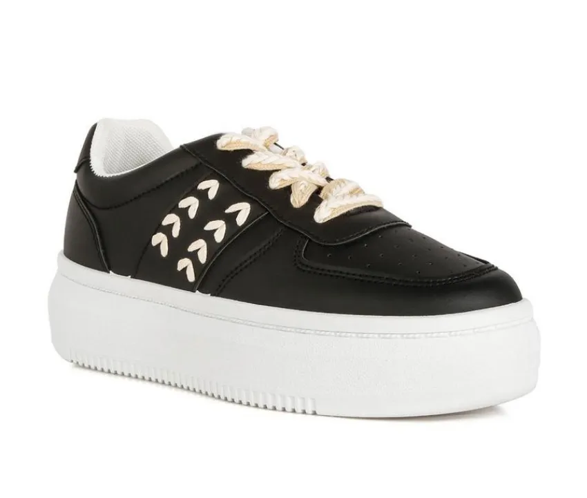 Sale London Rag Women's Cross Stitch Platform Sneakers