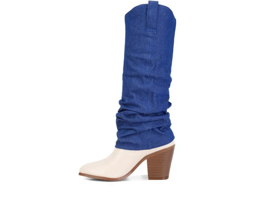 Sale London Rag Women's Fab Cowboy Knee High Boots