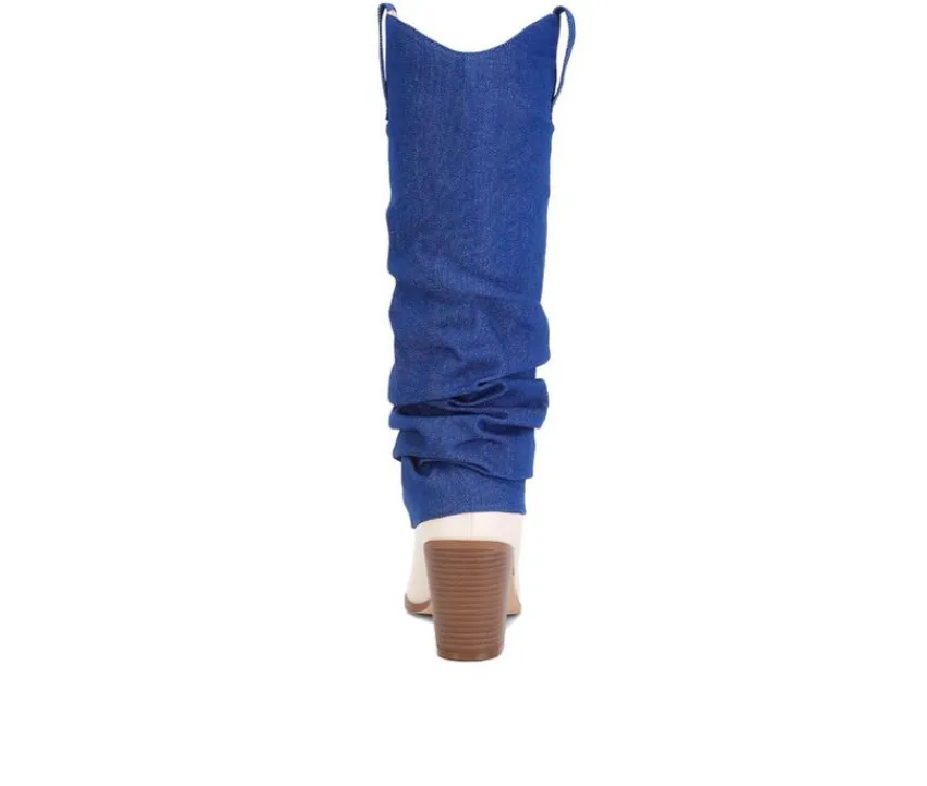 Sale London Rag Women's Fab Cowboy Knee High Boots