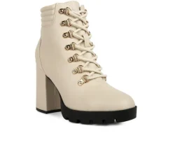 Best London Rag Women's Hamiltons Platform Heeled Combat Boots