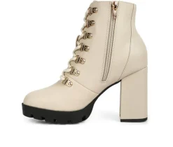 Best London Rag Women's Hamiltons Platform Heeled Combat Boots