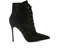 Outlet London Rag Women's Head On Lace Up Stiletto Booties
