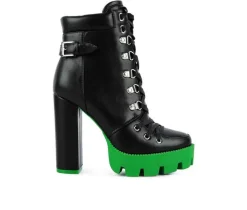 Sale London Rag Women's Larch Lace Up Platform Booties