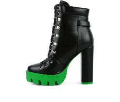 Sale London Rag Women's Larch Lace Up Platform Booties