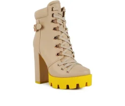 Online London Rag Women's Larch Lace Up Platform Booties