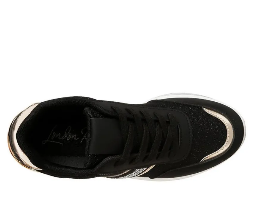 Online London Rag Women's Metallic Panel Platform Sneakers