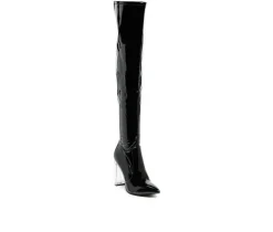 Discount London Rag Women's Noire Block Heel Knee High Boots
