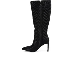 Sale London Rag Women's Prinkles Knee High Heeled Boots